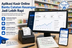 aplikasi kasir online untuk mencatat transaksi, kontrol stok barang, dan laporan penjualan toko secara real-time
